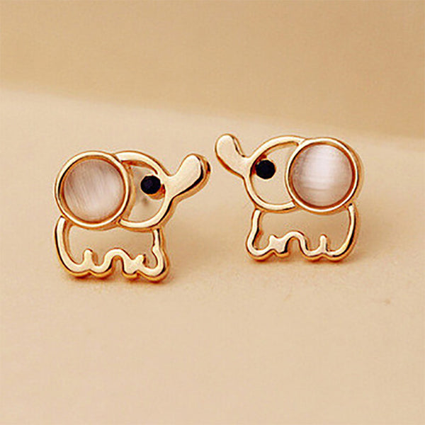 Golden Elephant Earrings - Current Jewelry Shop