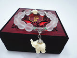 Natural matte crystal elephant bracelets - Current Jewelry Shop