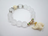 Natural matte crystal elephant bracelets - Current Jewelry Shop