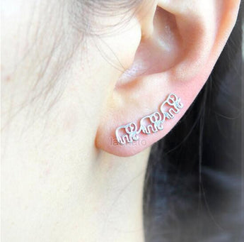 1pc Elephant Ear Climber Pin Earrings - Current Jewelry Shop