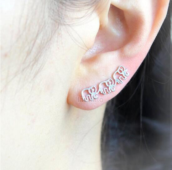 1pc Elephant Ear Climber Pin Earrings - Current Jewelry Shop